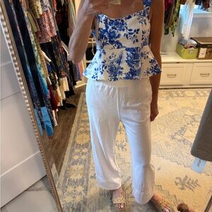 THE GREAT. Jersey win pants #72/165 made; in color true white NWT